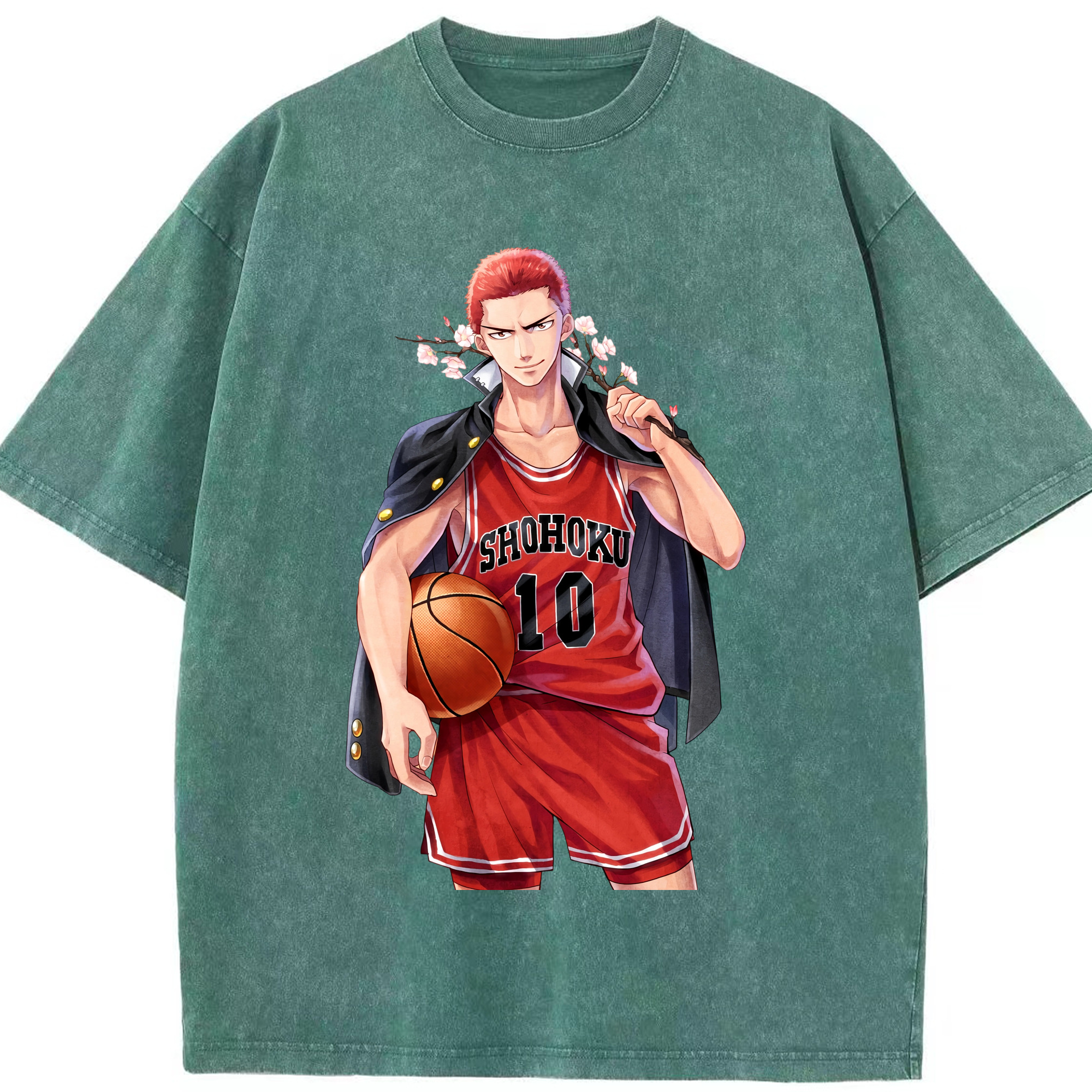 （画像用） SLAM DUNK／スラムダンク 綿100% ヴィンテージ風 半袖Tシャツ（フロントプリント）